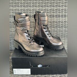 DKNY Women's Bronze Combat Boots